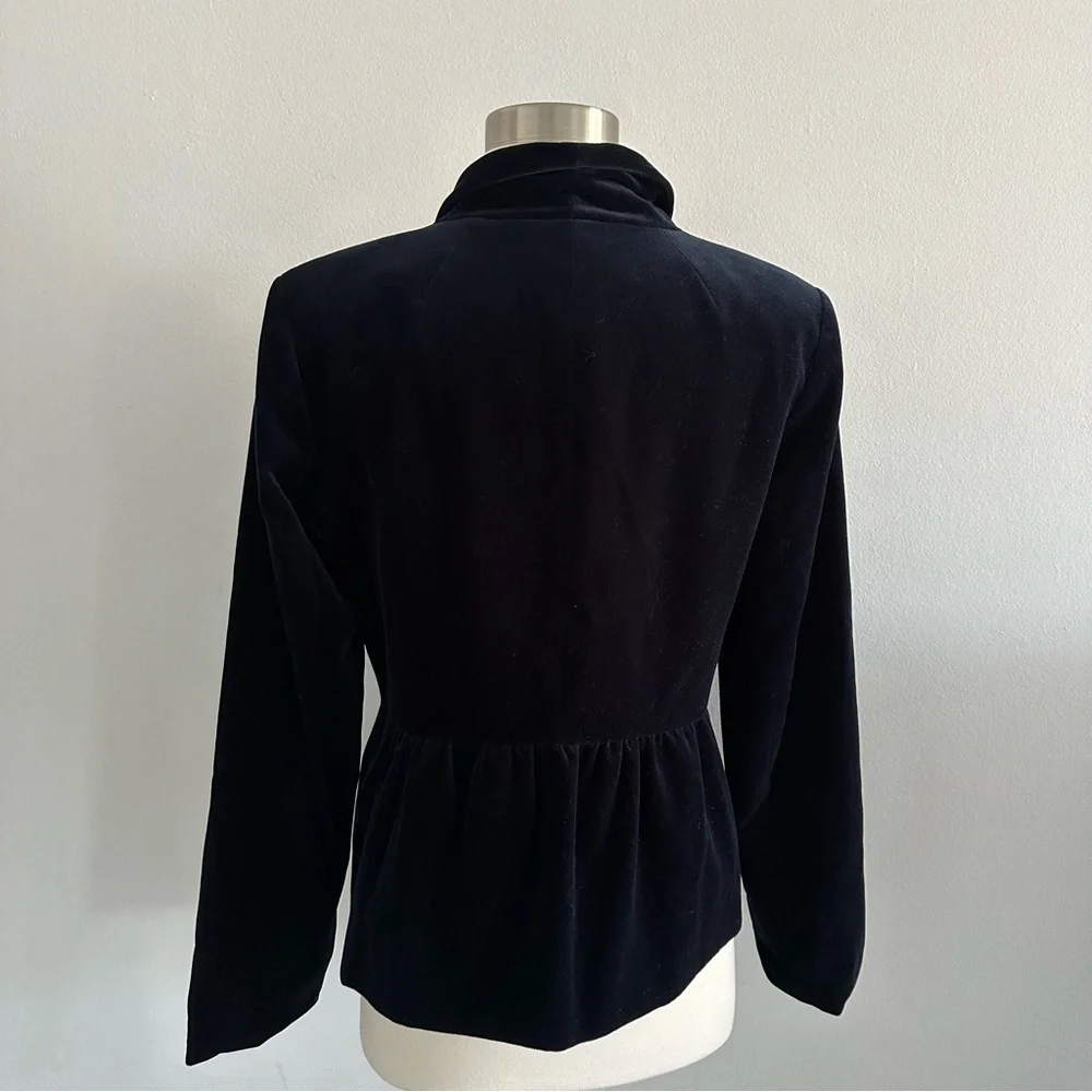 J. Crew Deep Blue Velvet Blazer Jacket Sz 8